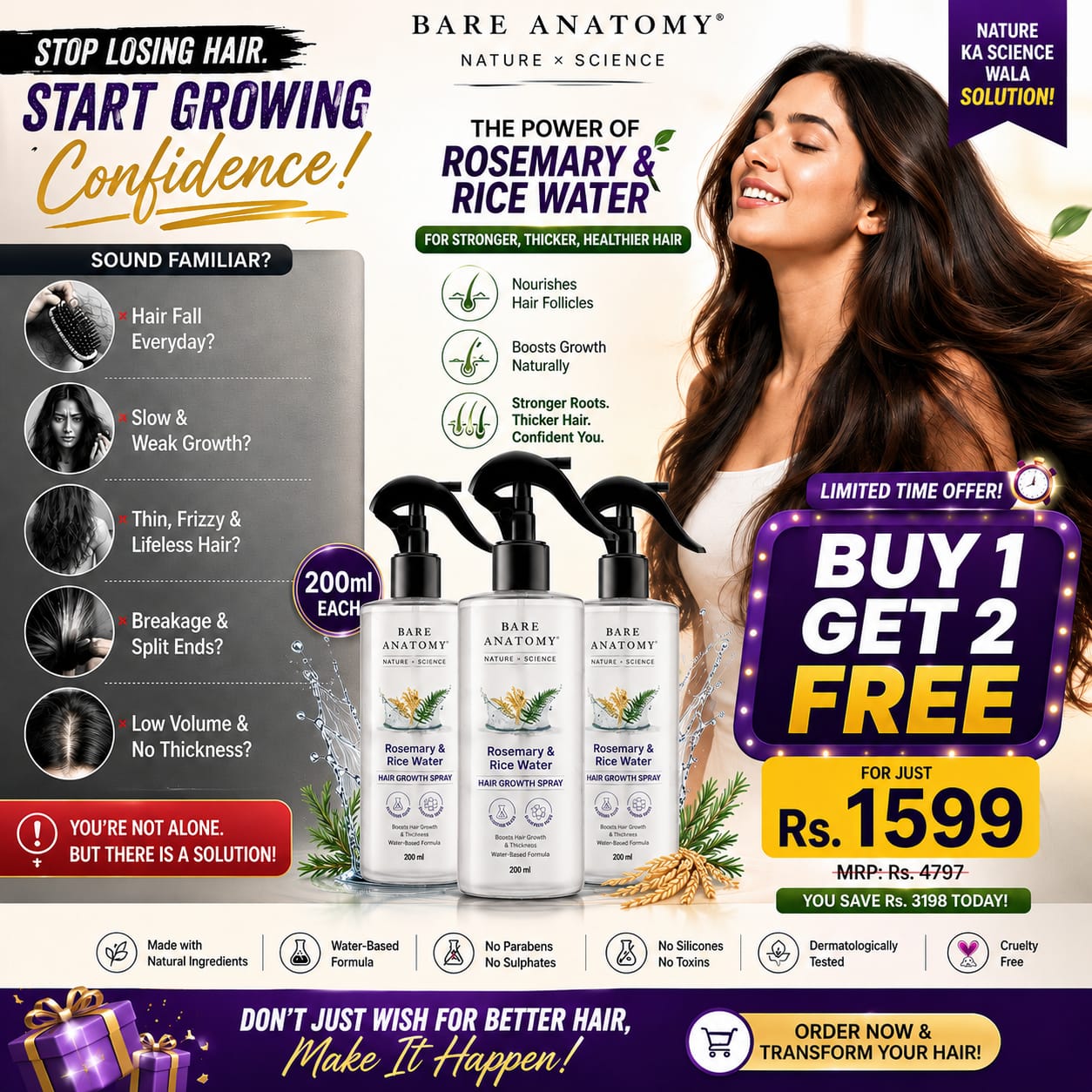 Rosemary and Rice Water Buy 1 Get 2 Free