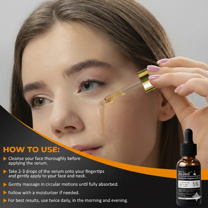 Teashell Niacinamide Brightening Serum | 5% Niacinamide + Alpha-Arbutin + Ascorbyl Acid | Fades Dark Spots, Evens Skin Tone & Boosts Glow (Buy 1 Get 1 Free)