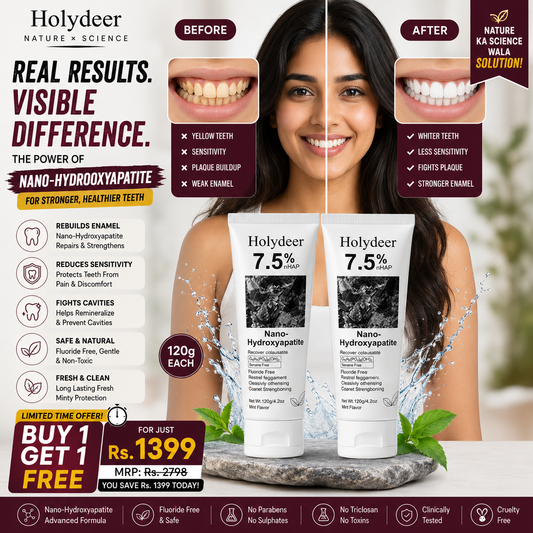 Holydeer Nano Hydroxyapatite Toothpaste Pack of 2