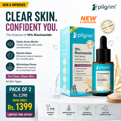 Pilgrim 10% Niacinamide Serum 1% Zinc (Pack of 2)
