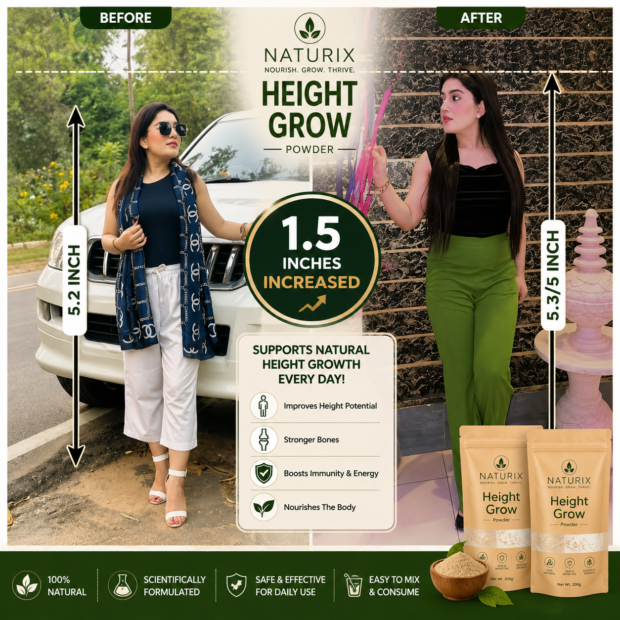 Height Grow Powder - Pack of 3  | Grow Confidently